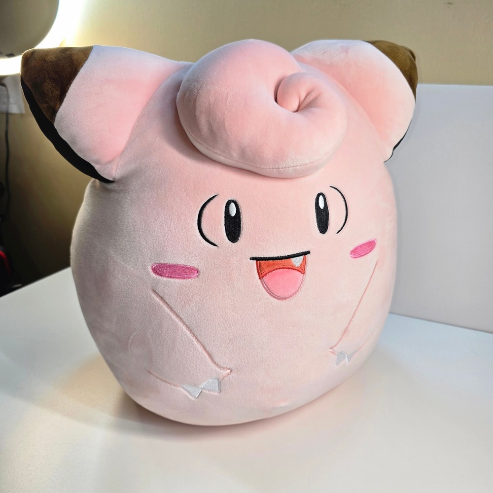 Squishmallows Pokemon Clefairy 14 Inch Pink Plush Toy Jazwares 2024 SQPK00040